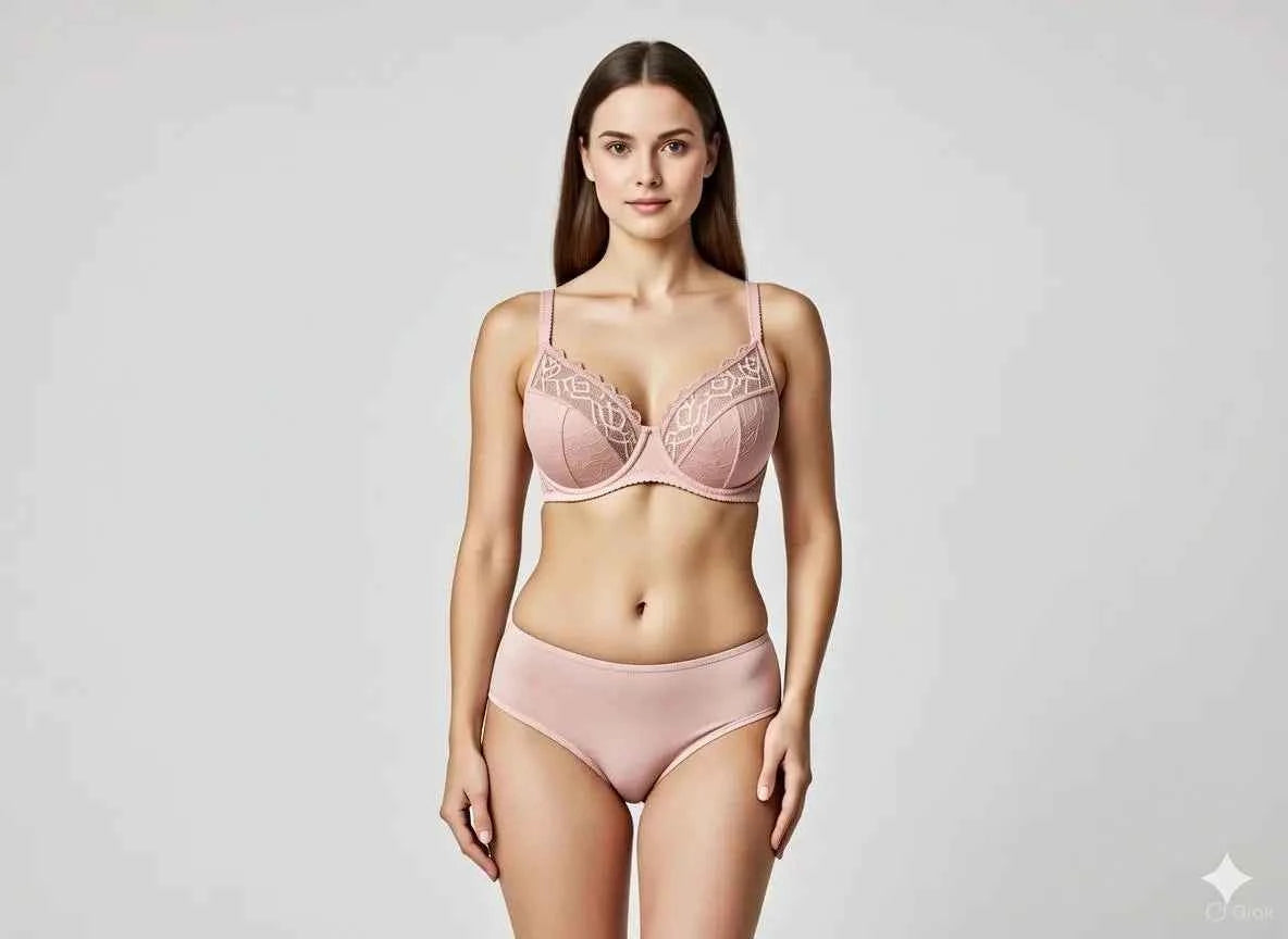 Elegant Black Lace Underwire Bra and Hipster Panty Set