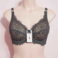 Luxury Deep  Floral Lace Bra - Full Coverage Comfort Bralette