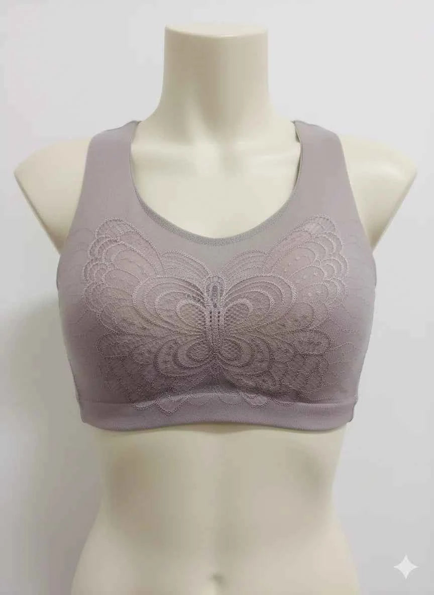 Non-Wired Wireless Lace Bralette – Soft Cotton-Blend Stretchable Air Bra