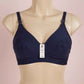 Ladies Embroidered Cotton Bra - Full Coverage Non-Wired Bralette