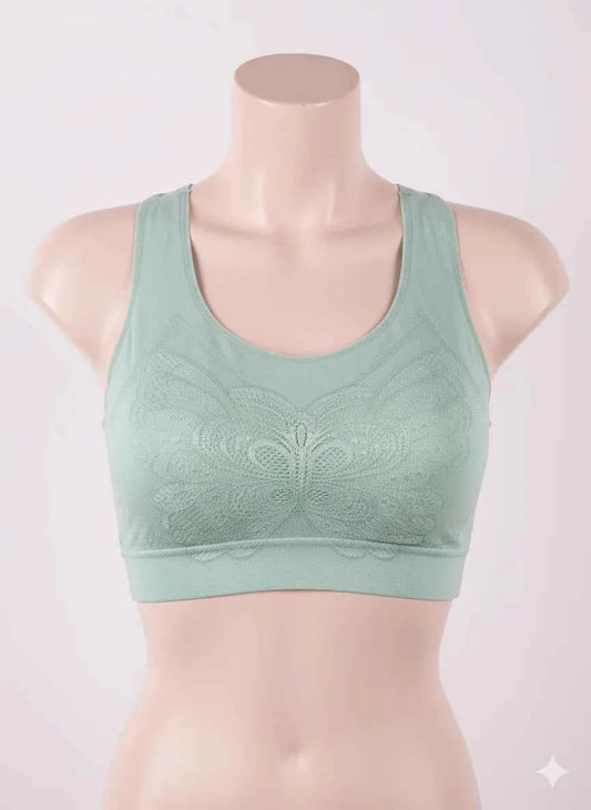 Non-Wired Wireless Lace Bralette – Soft Cotton-Blend Stretchable Air Bra