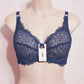 Luxury Deep  Floral Lace Bra - Full Coverage Comfort Bralette